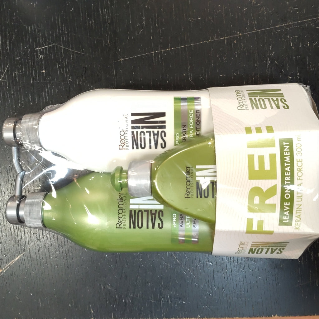 Keratin Ultra Force 3-Piece Set – Shampoo + Conditioner + Leave On Treatment